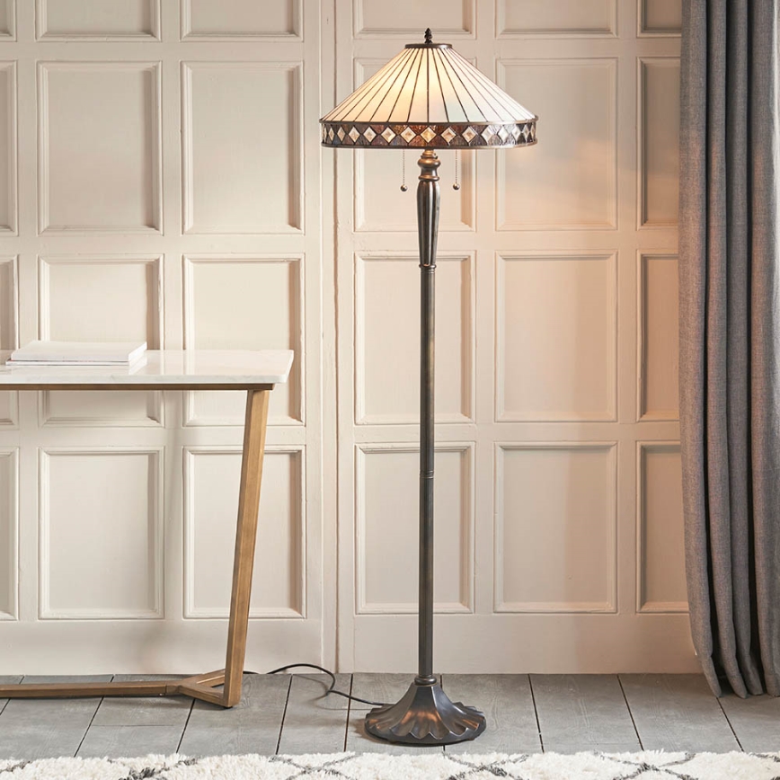 Endon 70936 - Stojací lampa FARGO 2xE27/60W/230V pr. 50 cm