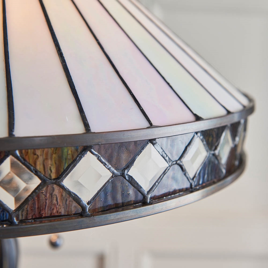 Endon 70936 - Stojací lampa Tiffany FARGO 2xE27/60W/230V pr. 50 cm