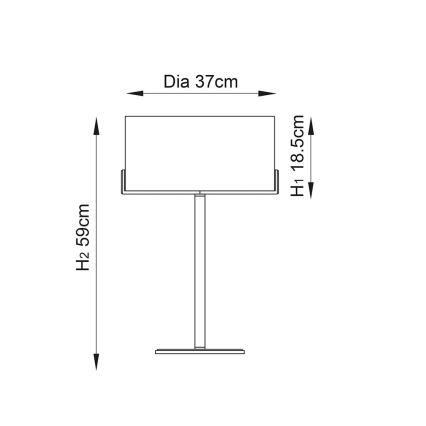 Endon 72631 - Stolní lampa HAYFIELD 1xE27/40W/230V bronzová/šedá