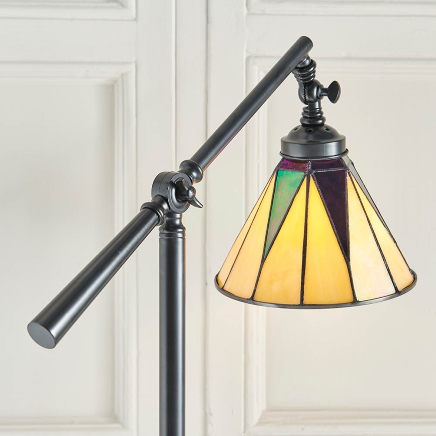 Endon 74355 - Stojací lampa Tiffany DARK STAR 1xE14/40W/230V