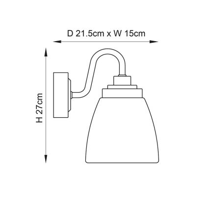 Endon 77088 - Koupelnové nástěnné svítidlo ASHBURY 1xE14/4W/230V IP44 lesklý chrom