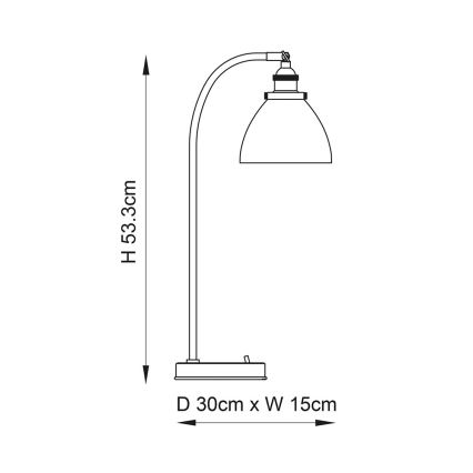Endon 77859 - Stolní lampa HANSEN 1xE14/40W/230V mosaz