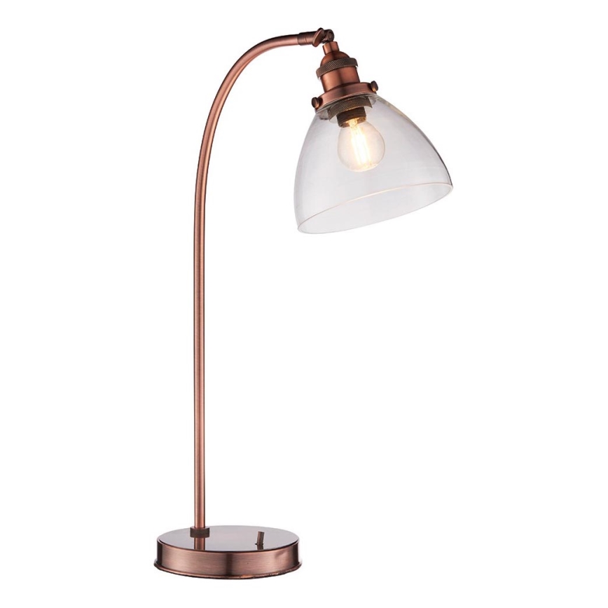 Endon 77861 - Stolní lampa HANSEN 1xE27/40W/230V měděná