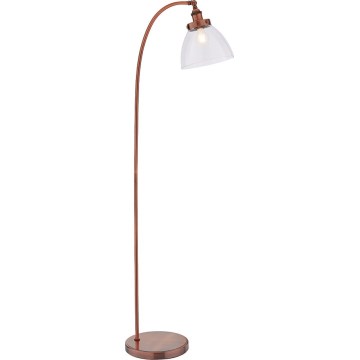 Endon 77862 - Stojací lampa HANSEN 1xE27/40W/230V měděná