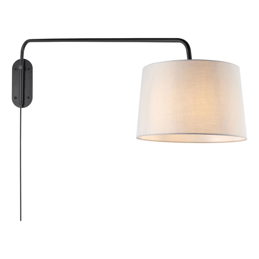 Endon 79380 - Nástěnná lampa CARLSON 1xE27/40W/230V šedá/černá