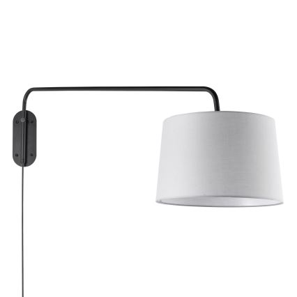 Endon 79380 - Nástěnná lampa CARLSON 1xE27/40W/230V šedá/černá