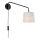 Endon 79500 - Nástěnná lampa CARLSON 1xE14/40W/230V šedá/černá