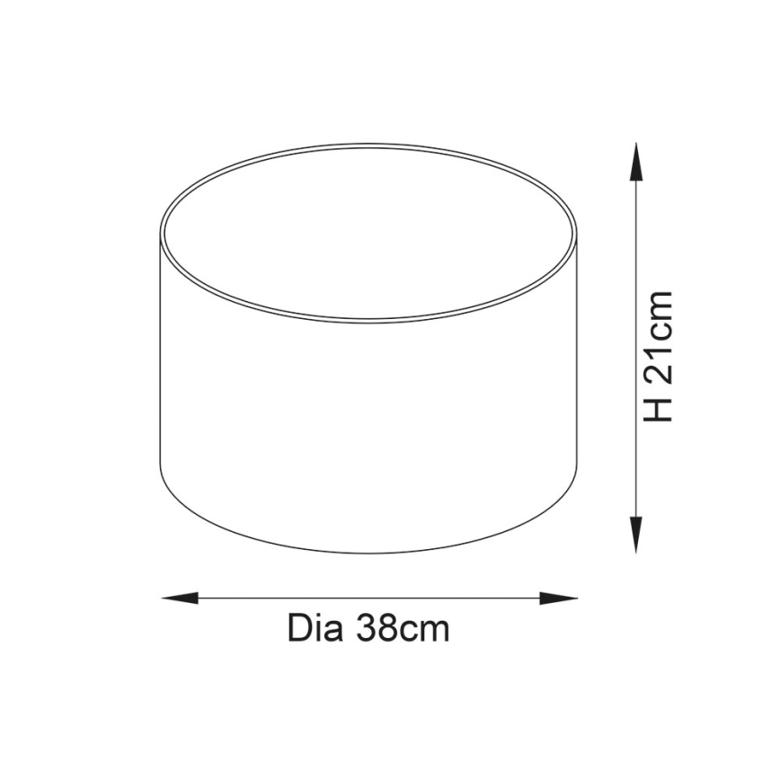 Endon 90024 - Náhradní stínidlo ke stolní lampě E27 pr. 38 cm šedá