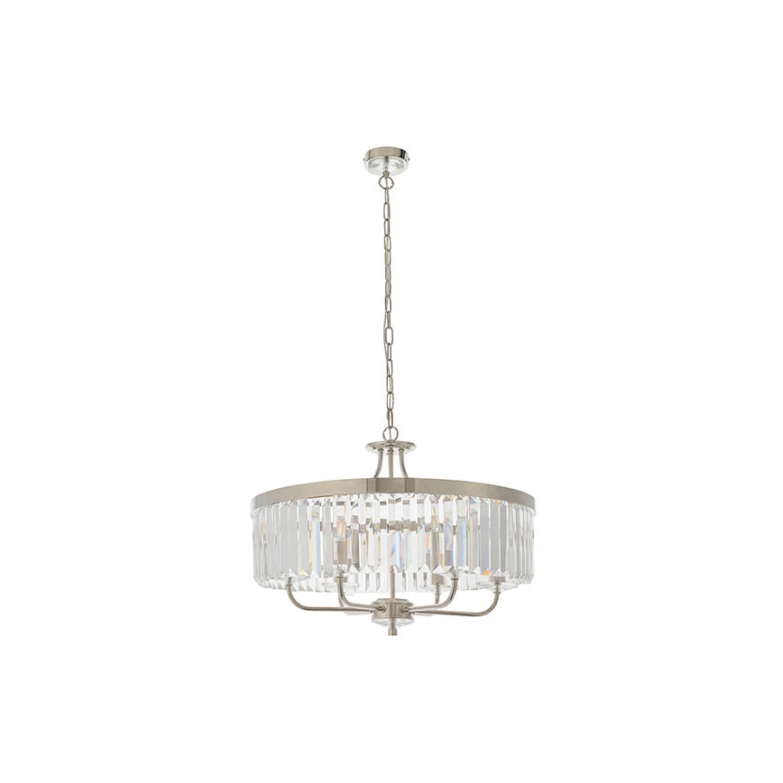 Endon 90263 - Lustr na řetězu CHESTERFIELD 6xE14/6W/230V pr. 55 cm lesklý chrom