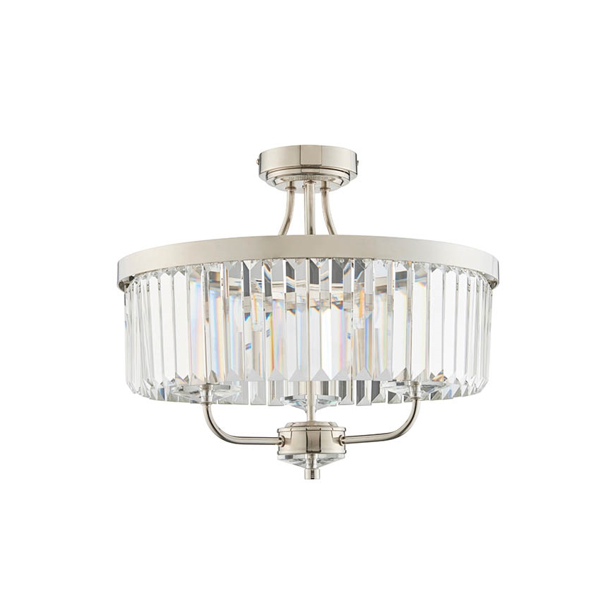 Endon 90264 - Přisazený lustr CHESTERFIELD 3xE14/6W/230V pr. 45 cm lesklý chrom