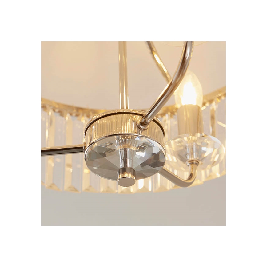 Endon 90264 - Přisazený lustr CHESTERFIELD 3xE14/6W/230V pr. 45 cm lesklý chrom