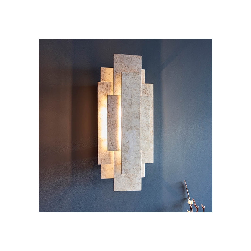 Endon 90451 - Nástěnné svítidlo ALZARE 2xG9/3W/230V bílá patina