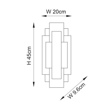 Endon 90451 - Nástěnné svítidlo ALZARE 2xG9/3W/230V bílá patina