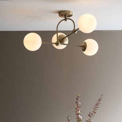Endon 90843 - Přisazený lustr ONTARIO 4xE14/7W/230V mosaz