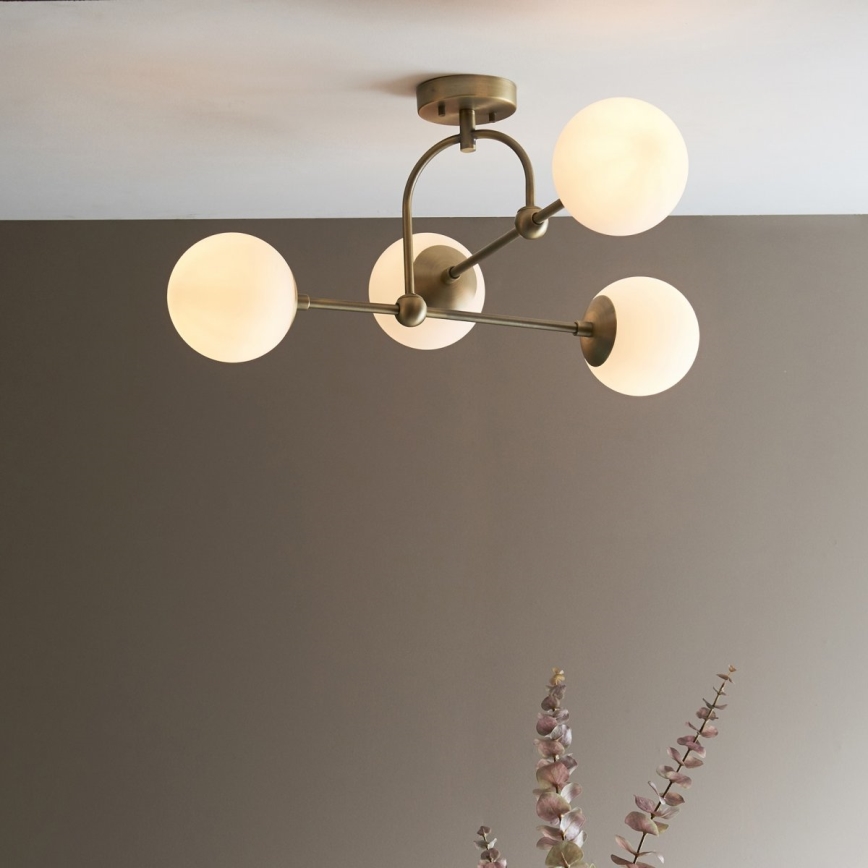 Endon 90843 - Přisazený lustr ONTARIO 4xE14/7W/230V mosaz