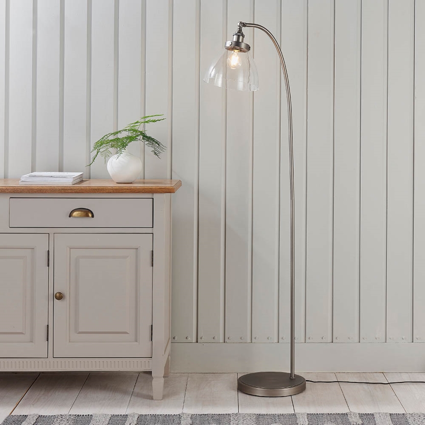 Endon 91741 - Stojací lampa HANSEN 1xE27/40W/230V matný chrom