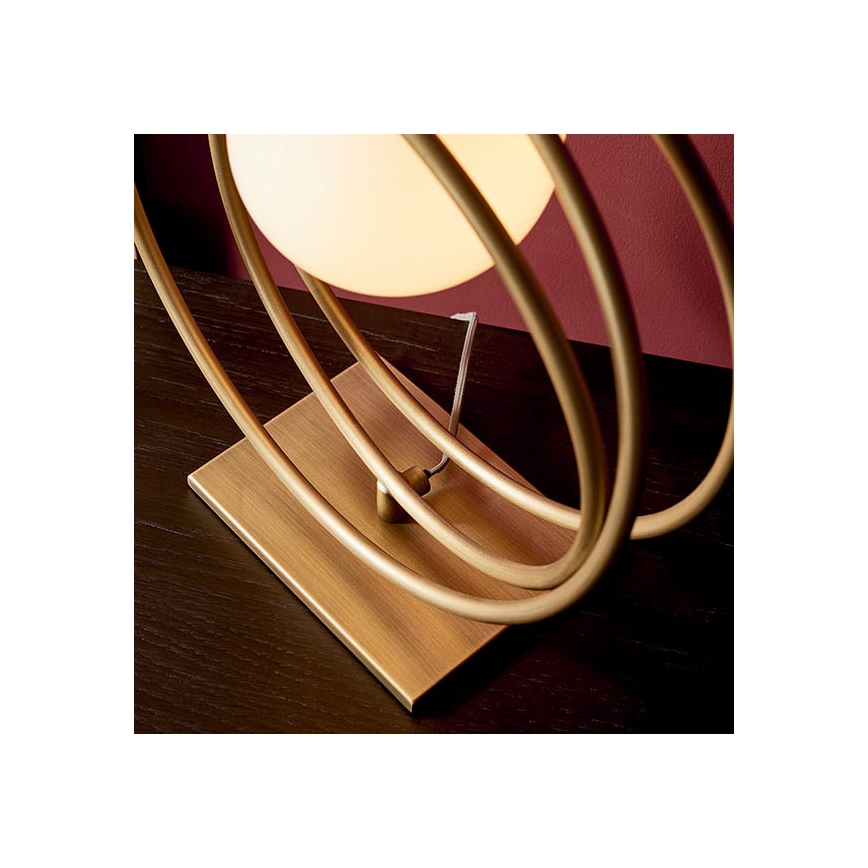 Endon 92491 - Stolní lampa EMILIO 1xG9/3W/230V zlatá/bílá