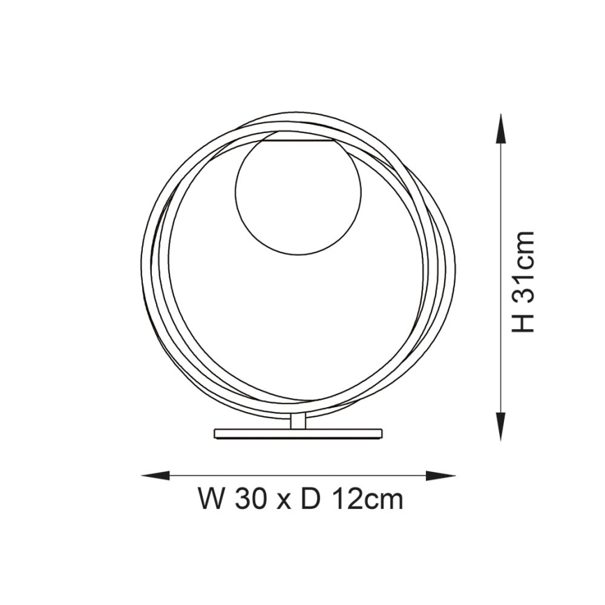 Endon 92491 - Stolní lampa EMILIO 1xG9/3W/230V zlatá/bílá