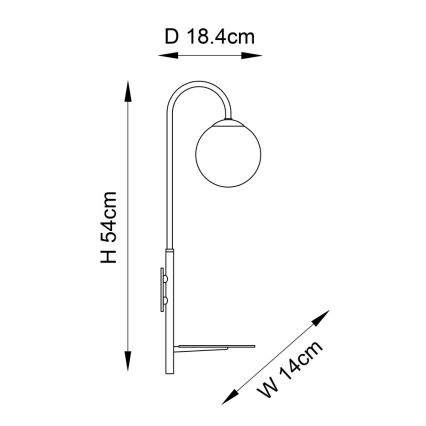 Endon 92726 - Nástěnná lampa HALO 1xG9/3W/230V černá/bílá