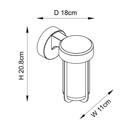 Endon 92855 - Koupelnové nástěnné svítidlo 1xE27/6W/230V IP44 mosaz
