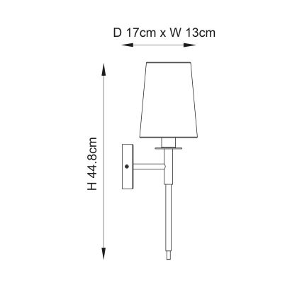 Endon 92955 - Nástěnná lampa 1xE14/6W/230V bílá/zlatá