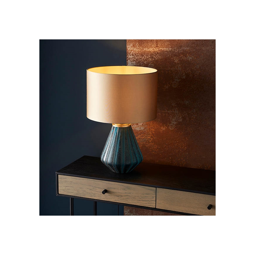 Endon 93059 - Stolní lampa ALYSSIA 1xE27/10W/230V zlatá/modrá
