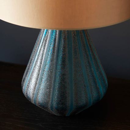 Endon 93059 - Stolní lampa ALYSSIA 1xE27/10W/230V zlatá/modrá