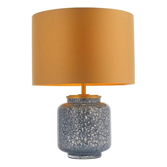 Endon 93067 - Stolní lampa ZINNIA 1xE27/10W/230V modrá/zlatá