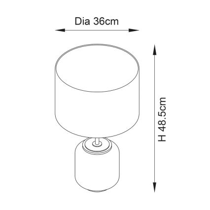 Endon 93067 - Stolní lampa ZINNIA 1xE27/10W/230V modrá/zlatá