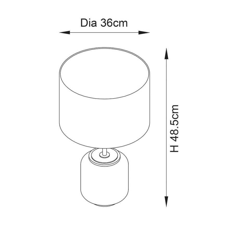 Endon 93067 - Stolní lampa ZINNIA 1xE27/10W/230V modrá/zlatá