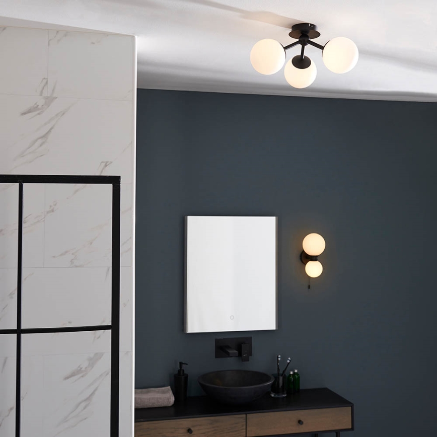 Endon 93489 - Koupelnový přisazený lustr FRIO 3xG9/3W/230V IP44 černá