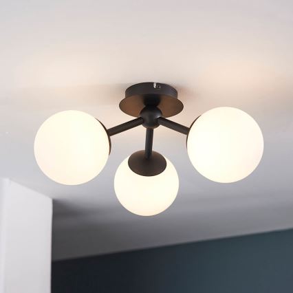 Endon 93489 - Koupelnový přisazený lustr FRIO 3xG9/3W/230V IP44 černá