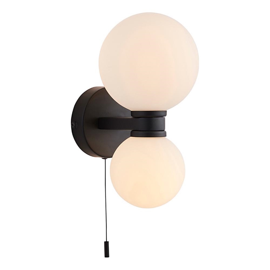 Endon 93523 - Koupelnové nástěnné svítidlo PULSA 2xG9/3W/230V IP44 černá