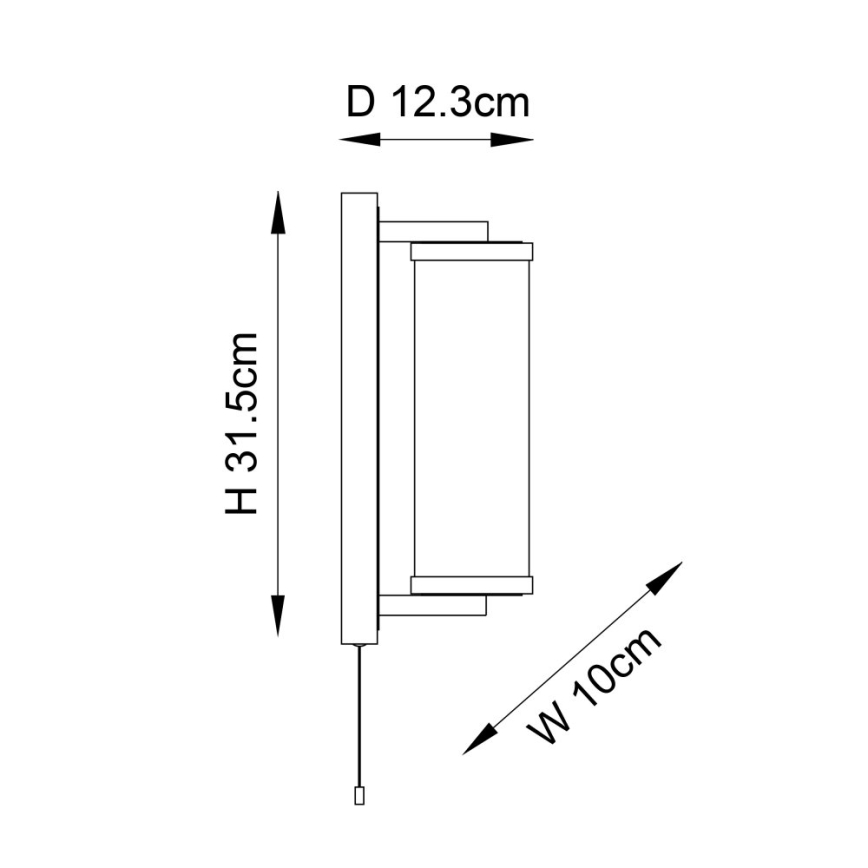 Endon 94074 - Koupelnové nástěnné svítidlo TAYLOR 1xE27/10W/230V IP44 lesklý chrom