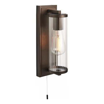 Endon 94077 - Koupelnové nástěnné svítidlo TAYLOR 1xE27/10W/230V IP44 hnědá