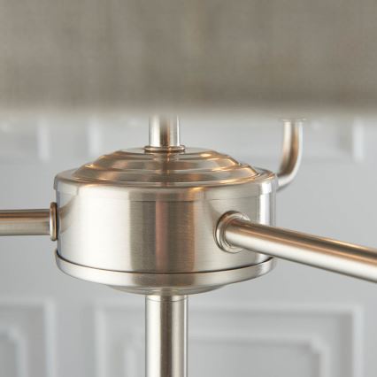 Endon 94359 - Stojací lampa HIGHCLERE 3xE14/40W/230V béžová/lesklý chrom pr. 47 cm