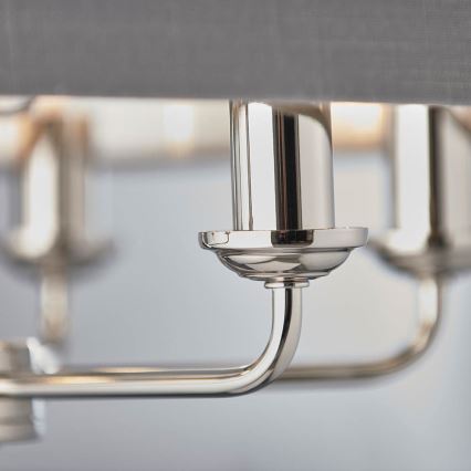 Endon 94373 - Lustr na řetězu HIGHCLERE 6xE14/40W/230V šedá/lesklý chrom
