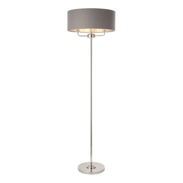Endon 94378 - Stojací lampa HIGHCLERE 1xE14/40W/230V šedá/lesklý chrom pr. 47 cm