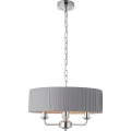 Endon 94394 - Lustr na řetězu HIGHCLERE 3xE14/40W/230V tmavě šedá/lesklý chrom