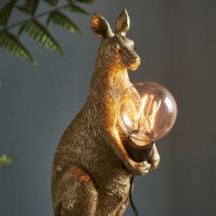 Endon 95075 - Stolní lampa KANGAROO 1xE27/10W/230V zlatá