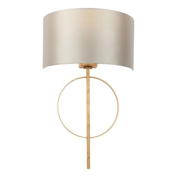 Endon 95210 - Nástěnná lampa 1xE27/10W/230V šedá/mosaz