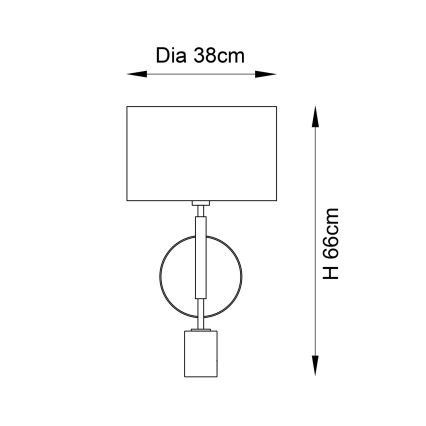 Endon 95213 - Stolní lampa 1xE27/10W/230V šedá/mosaz/černá