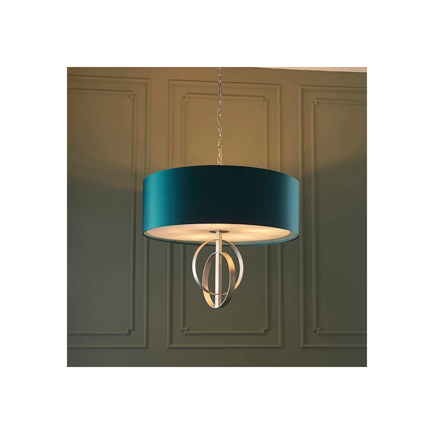 Endon 95223 - Lustr na řetězu 5xE27/10W/230V pr. 70 cm modrá/šedá