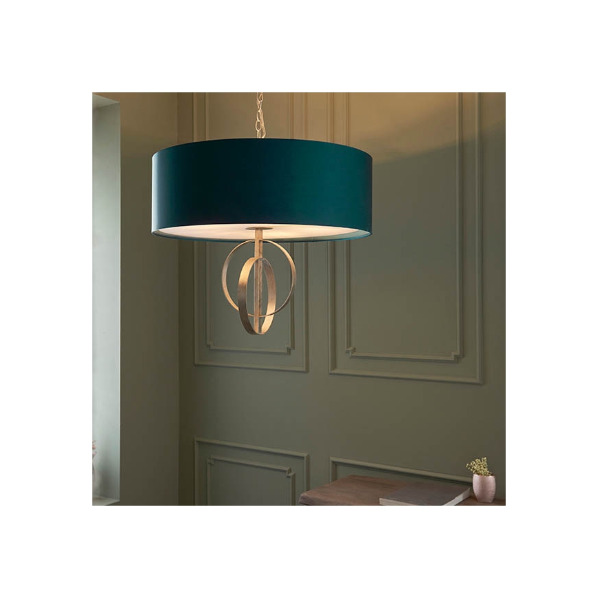 Endon 95223 - Lustr na řetězu 5xE27/10W/230V pr. 70 cm modrá/šedá