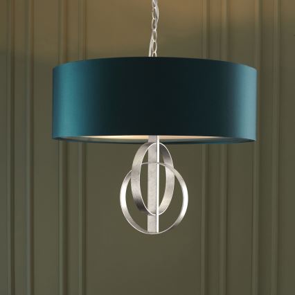 Endon 95224 - Lustr na řetězu 3xE27/10W/230V pr. 60 cm modrá/šedá
