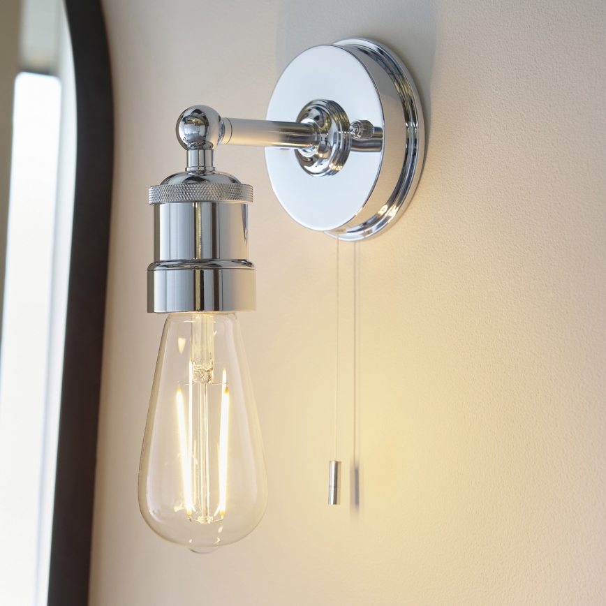 Endon 95505 - Koupelnové nástěnné svítidlo MILLER 1xE27/6W/230V IP44 lesklý chrom