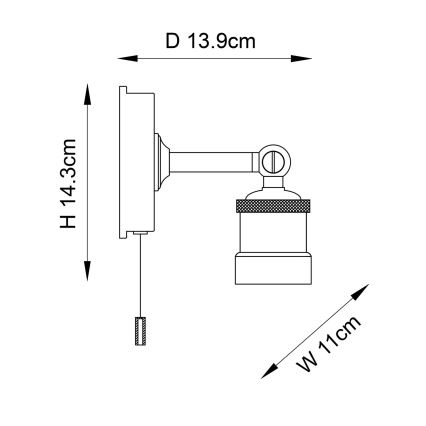 Endon 95505 - Koupelnové nástěnné svítidlo MILLER 1xE27/6W/230V IP44 lesklý chrom