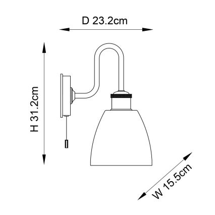 Endon 95506 - Koupelnové nástěnné svítidlo PIPER 1xE27/10W/230V IP44 lesklý chrom
