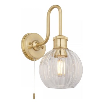 Endon 95507 - Koupelnové nástěnné svítidlo KENDALL 1xE27/10W/230V IP44 mosaz
