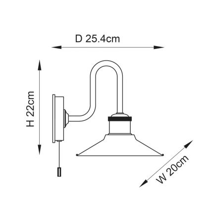 Endon 95508 - Koupelnové nástěnné svítidlo MARIS 1xE27/6W/230V IP44 lesklý chrom